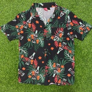 Vintage 90's Floral Coca Cola Hawaiian Button Up
